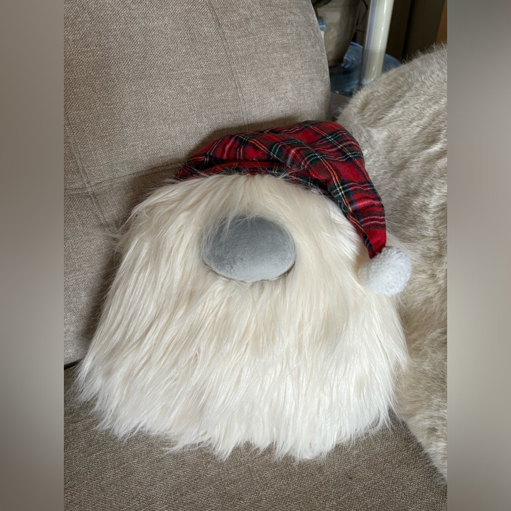 Pottery Barn Teen Gnome Plaid Pillow Plush